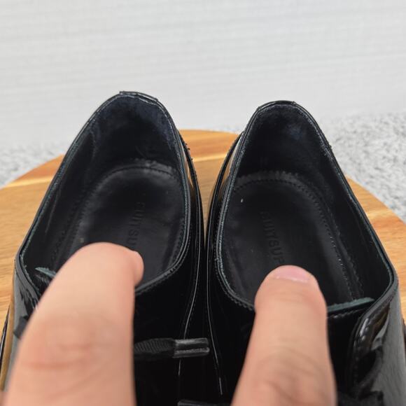 SuitSupply Mens US10.5 Black Patent Leather Plain Toe Oxford Tuxedo Dress Shoe main image 10
